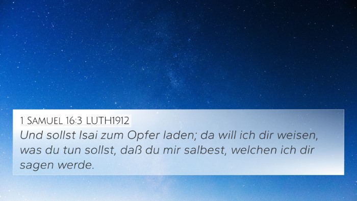 1 Samuel 16:3 LUTH1912 Bible Verse Image