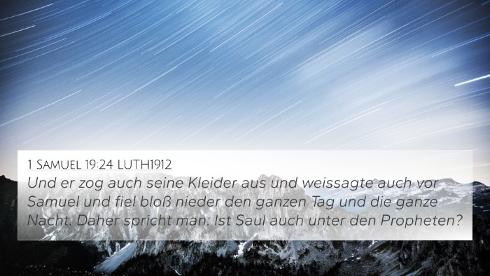 1 Samuel 19:24 LUTH1912 Bible Verse Image