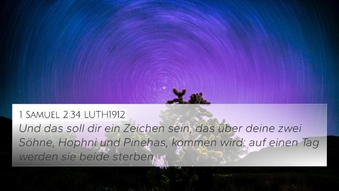 1 Samuel 2:34 LUTH1912 Bible Verse Image