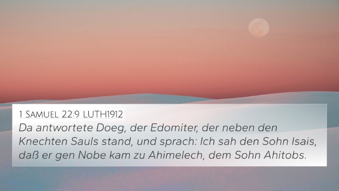1 Samuel 22:9 LUTH1912 Bible Verse Image