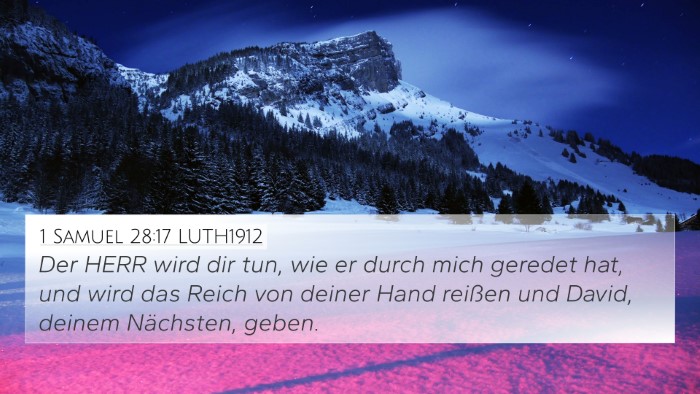 1 Samuel 28:17 LUTH1912 Bible Verse Image
