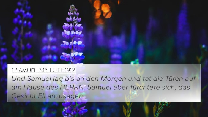1 Samuel 3:15 LUTH1912 Bible Verse Image