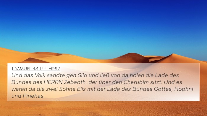 1 Samuel 4:4 LUTH1912 Bible Verse Image