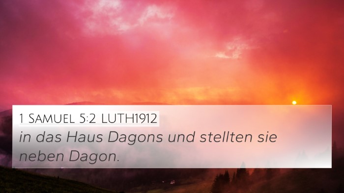 1 Samuel 5:2 LUTH1912 Bible Verse Image