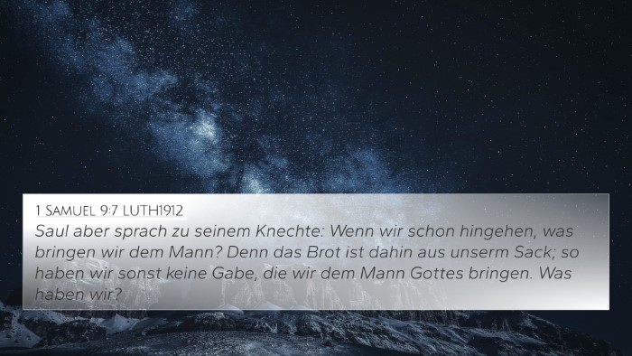 1 Samuel 9:7 LUTH1912 4K Wallpaper - Saul aber sprach zu seinem Knechte: Wenn wir - 4K Wallpaper Bible Verse