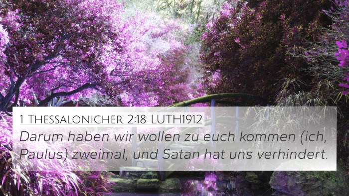 1 Thessalonicher 2:18 LUTH1912 Bible Verse Image