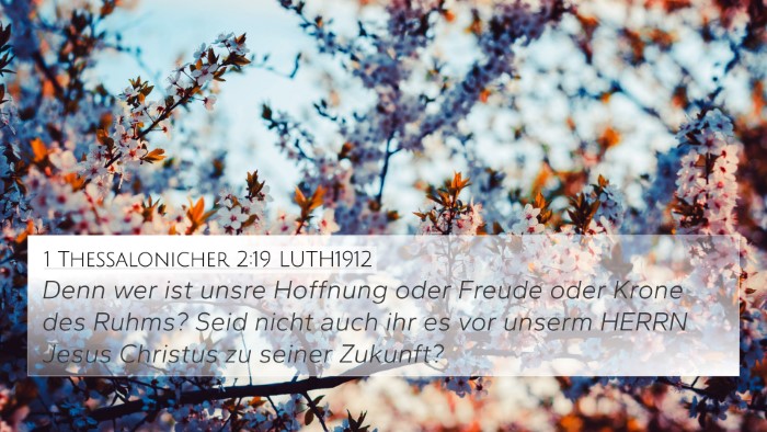 1 Thessalonicher 2:19 LUTH1912 Bible Verse Image