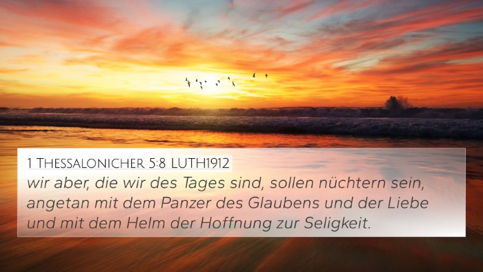 1 Thessalonicher 5:8 LUTH1912 4K Wallpaper - wir aber, die wir des Tages sind, sollen - 4K Wallpaper Bible Verse