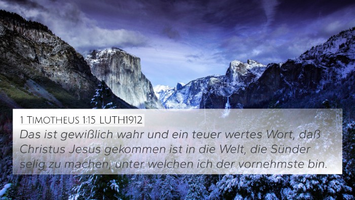 1 Timotheus 1:15 LUTH1912 Bible Verse Image