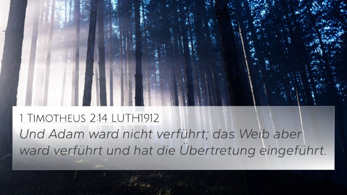 1 Timotheus 2:14 LUTH1912 Bible Verse Image