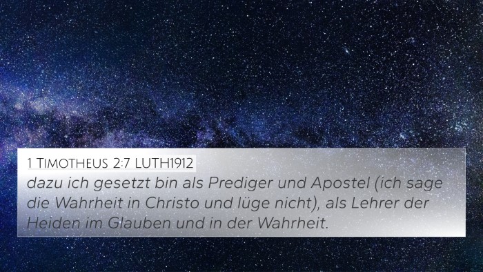 1 Timotheus 2:7 LUTH1912 Bible Verse Image
