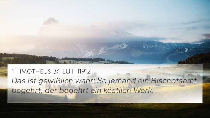 1 Timotheus 3:1 LUTH1912 Bible Verse Image