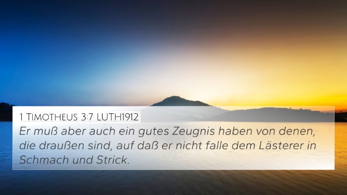 1 Timotheus 3:7 LUTH1912 Bible Verse Image