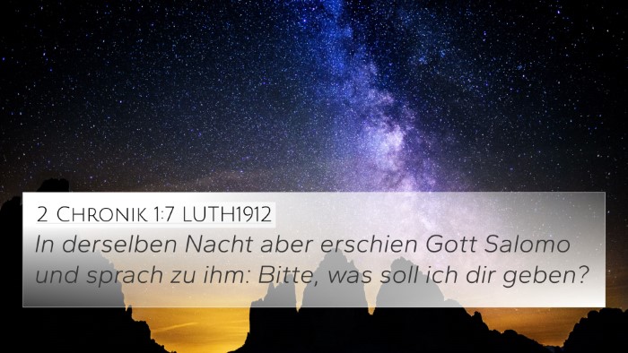 2 Chronik 1:7 LUTH1912 Bible Verse Image