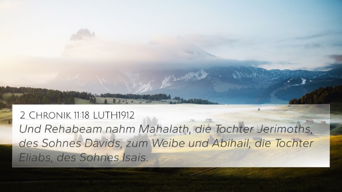 2 Chronik 11:18 LUTH1912 Bible Verse Image