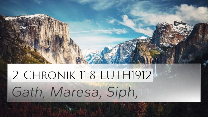 2 Chronik 11:8 LUTH1912 4K Wallpaper - Gath, Maresa, - 4K Wallpaper Bible Verse