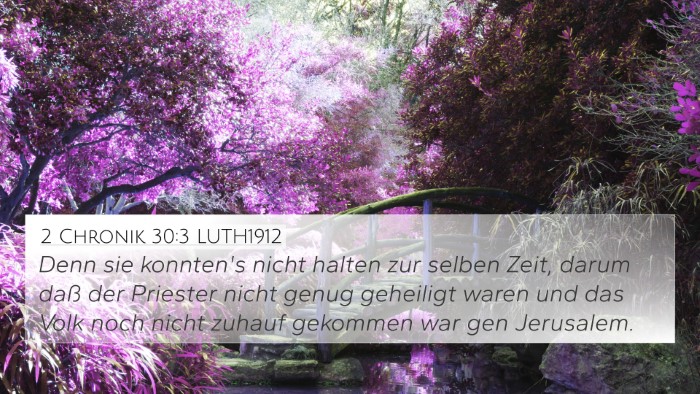 2 Chronik 30:3 LUTH1912 4K Wallpaper - Denn sie konnten's nicht halten zur selben Zeit, - 4K Wallpaper Bible Verse