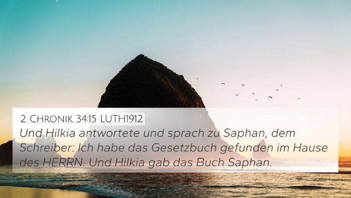 2 Chronik 34:15 LUTH1912 Bible Verse Image