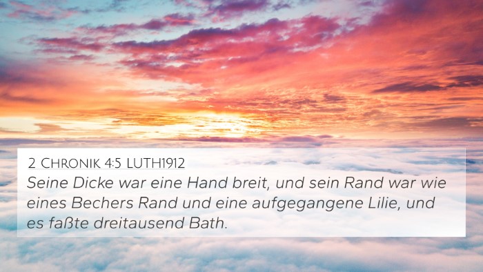 2 Chronik 4:5 LUTH1912 Bible Verse Image