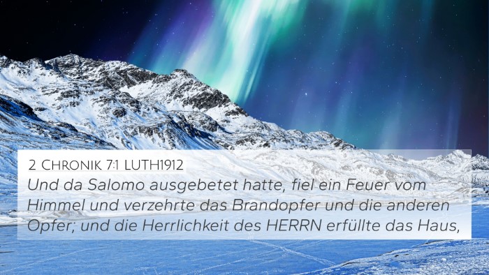 2 Chronik 7:1 LUTH1912 Bible Verse Image