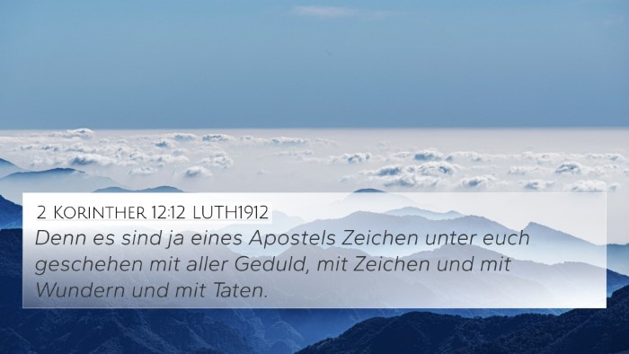 2 Korinther 12:12 LUTH1912 Bible Verse Image