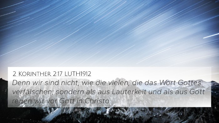2 Korinther 2:17 LUTH1912 Bible Verse Image