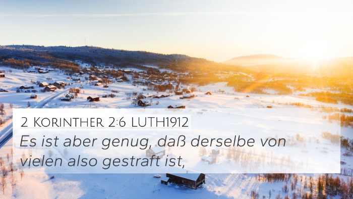 2 Korinther 2:6 LUTH1912 Bible Verse Image