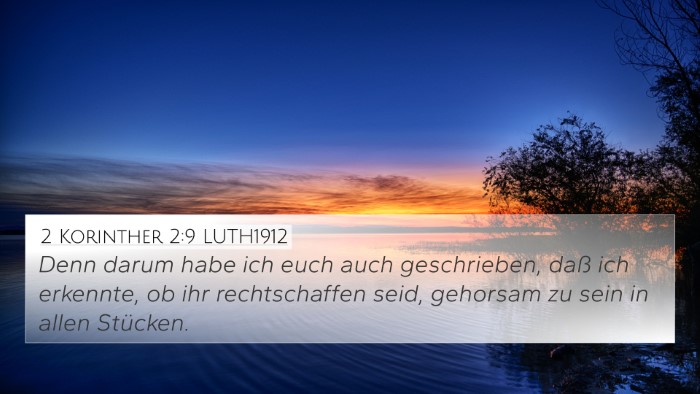 2 Korinther 2:9 LUTH1912 Bible Verse Image
