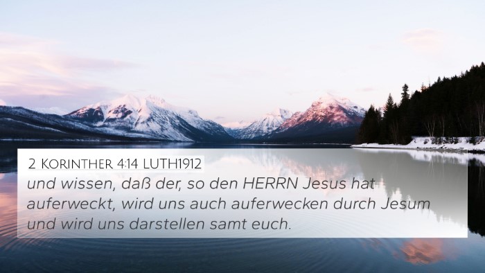 2 Korinther 4:14 LUTH1912 Bible Verse Image