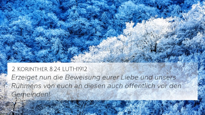 2 Korinther 8:24 LUTH1912 Bible Verse Image