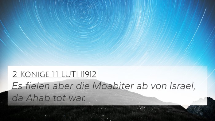 2 Könige 1:1 LUTH1912 Bible Verse Image
