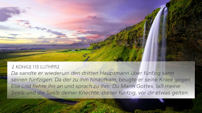 2 Könige 1:13 LUTH1912 Bible Verse Image