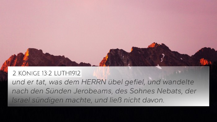 2 Könige 13:2 LUTH1912 Bible Verse Image