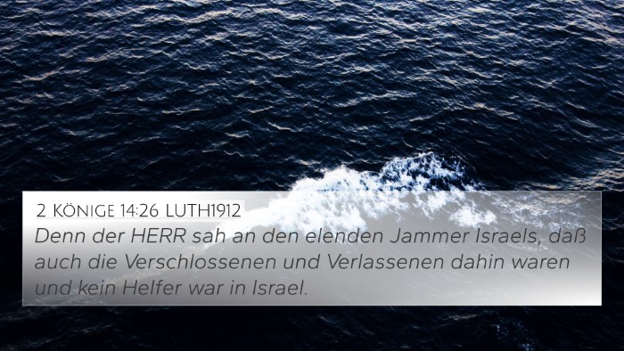 2 Könige 14:26 LUTH1912 Bible Verse Image