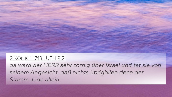 2 Könige 17:18 LUTH1912 Bible Verse Image
