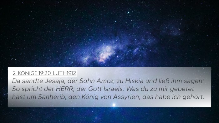 2 Könige 19:20 LUTH1912 Bible Verse Image