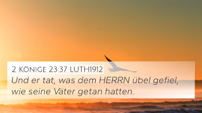 2 Könige 23:37 LUTH1912 Bible Verse Image