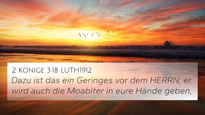 2 Könige 3:18 LUTH1912 Bible Verse Image