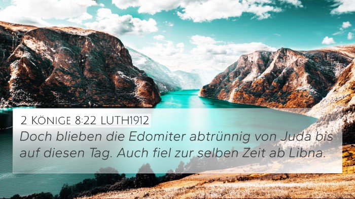 2 Könige 8:22 LUTH1912 Bible Verse Image