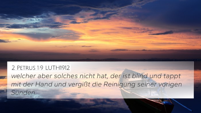 2 Petrus 1:9 LUTH1912 Bible Verse Image