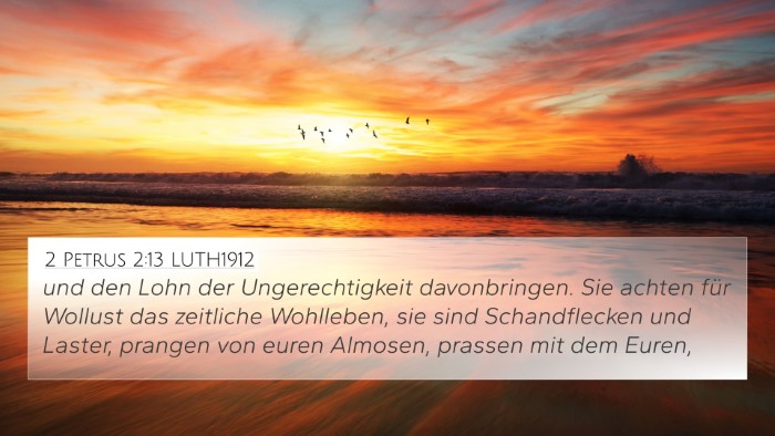 2 Petrus 2:13 LUTH1912 Bible Verse Image