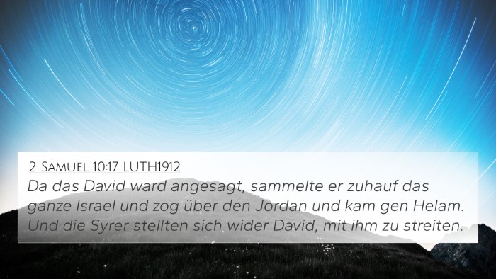 2 Samuel 10:17 LUTH1912 4K Wallpaper - Da das David ward angesagt, sammelte er zuhauf - 4K Wallpaper Bible Verse