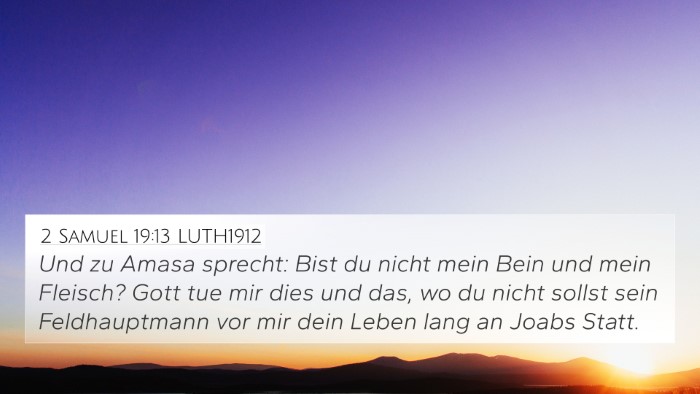 2 Samuel 19:13 LUTH1912 Bible Verse Image