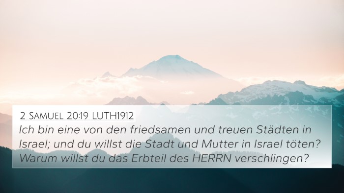 2 Samuel 20:19 LUTH1912 Bible Verse Image