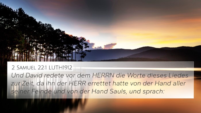 2 Samuel 22:1 LUTH1912 Bible Verse Image