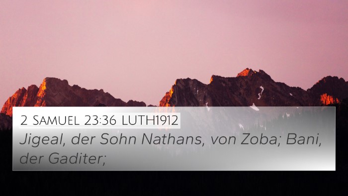 2 Samuel 23:36 LUTH1912 Bible Verse Image