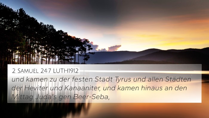 2 Samuel 24:7 LUTH1912 Bible Verse Image
