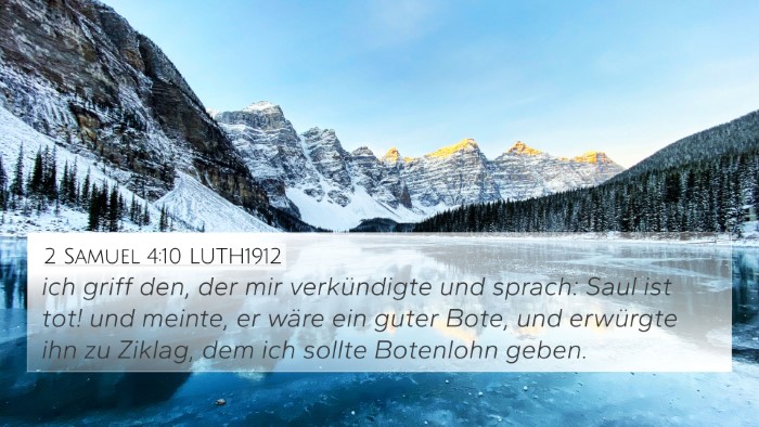2 Samuel 4:10 LUTH1912 Bible Verse Image
