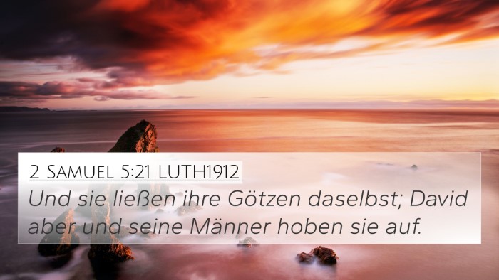 2 Samuel 5:21 LUTH1912 Bible Verse Image