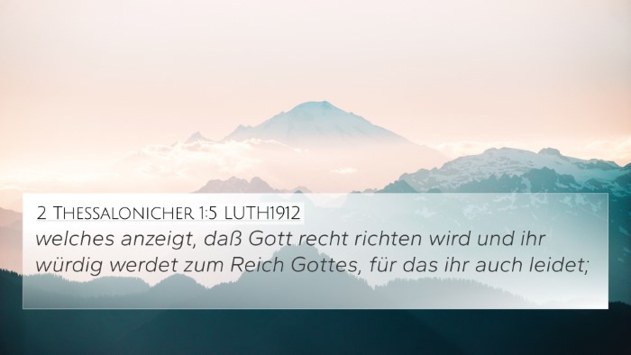 2 Thessalonicher 1:5 LUTH1912 Bible Verse Image
